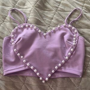 SHEIN Purple Crop Top